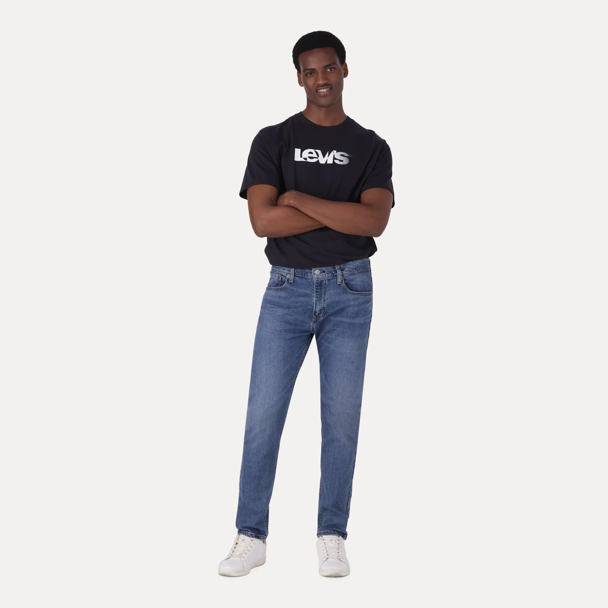 512™ SLIM TAPERED FIT JEANS - MED INDIGO - WORN IN