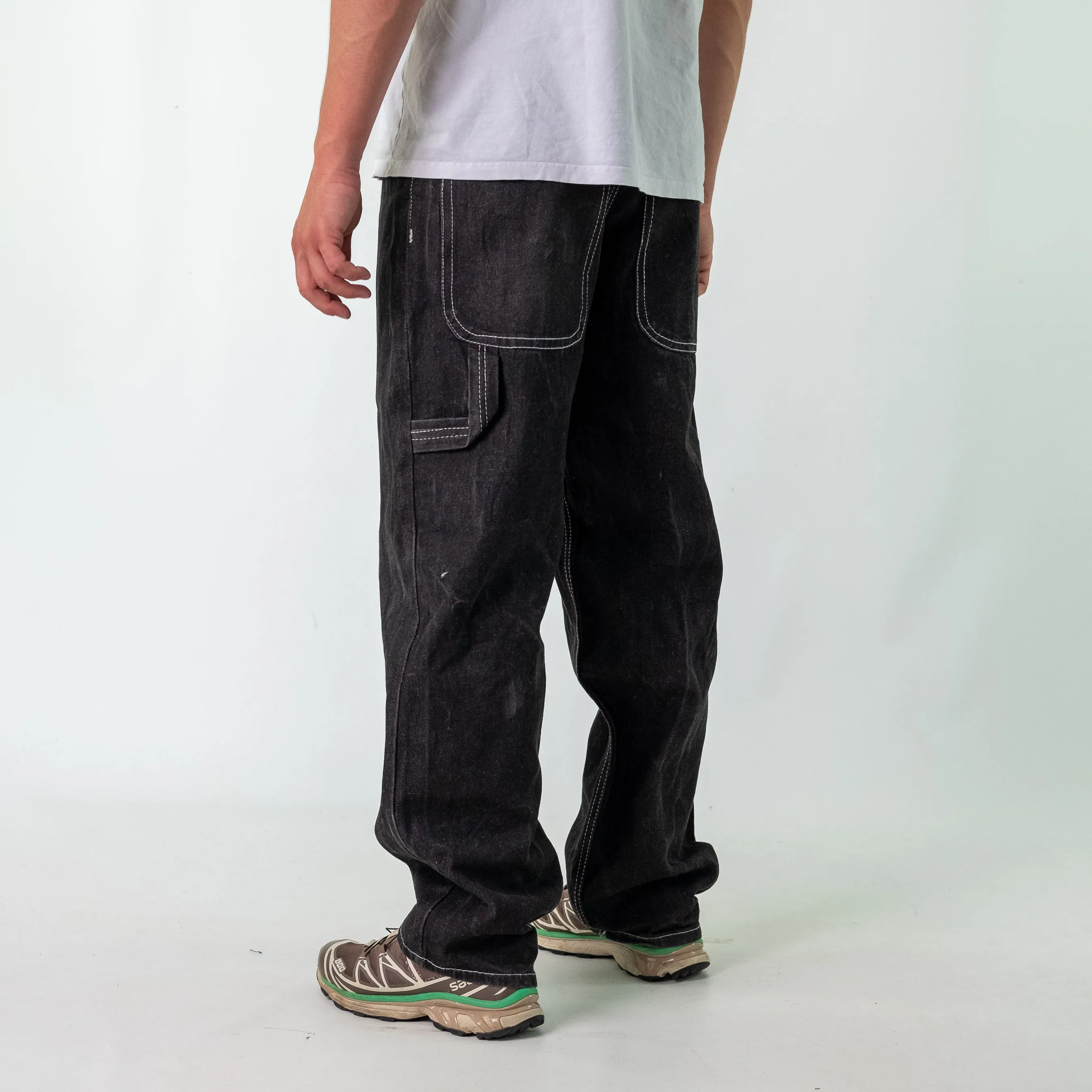 Black 90s Rocawear Denim Hip Hop Jeans Baggy Pants (34x32)