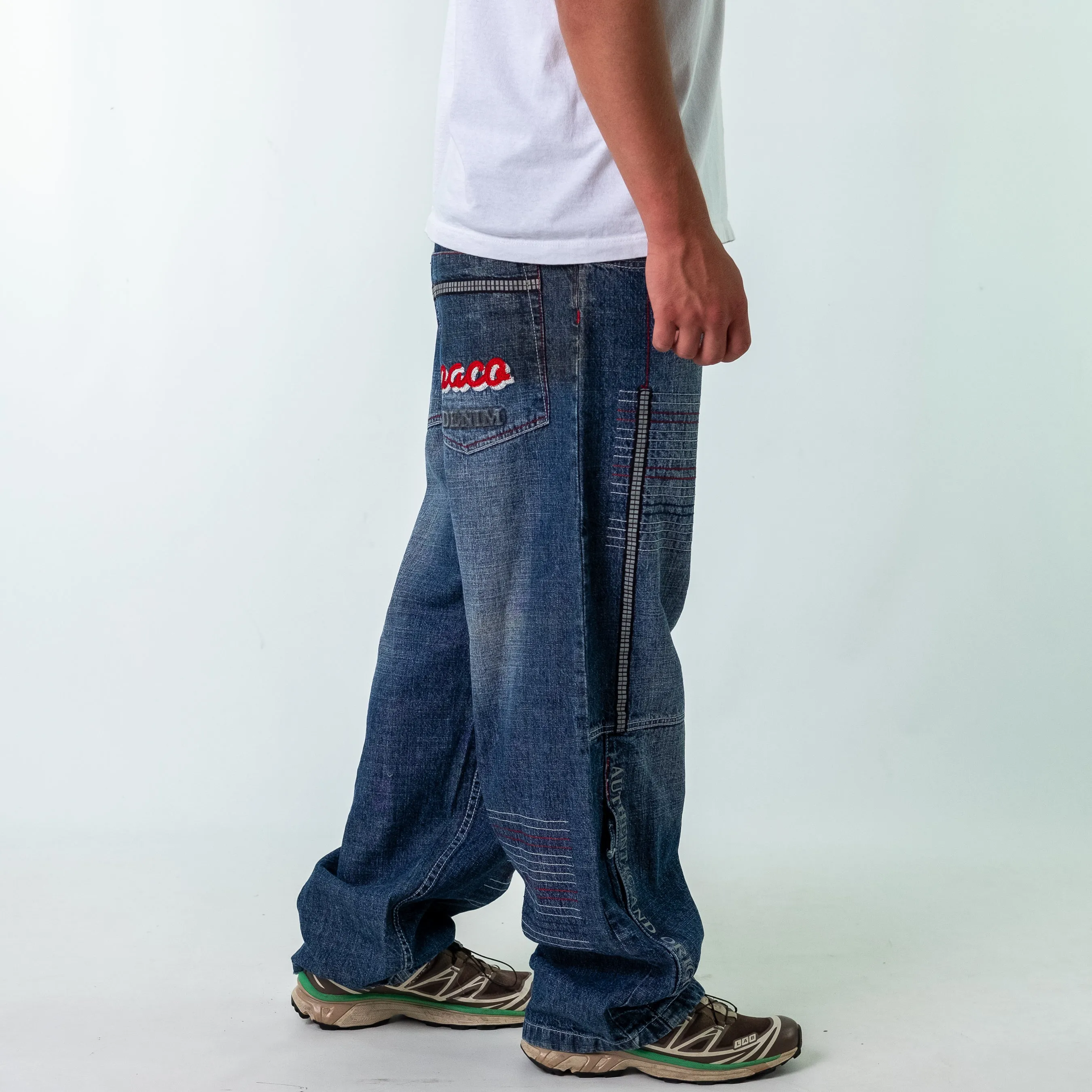 Blue 90s Paco Denim Hip Hop Jeans Baggy Pants (36x32)