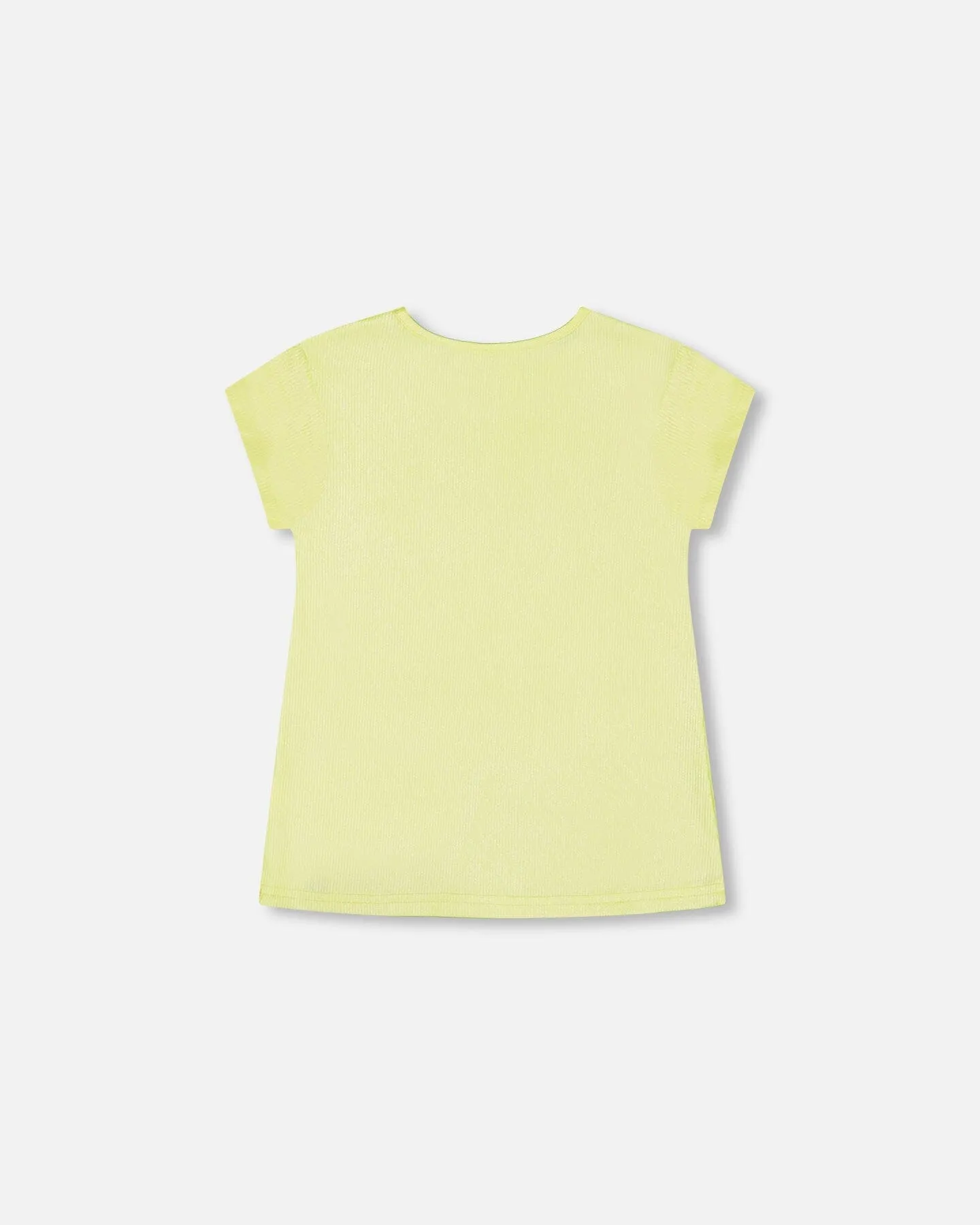 Bright Shiny Rib T-Shirt Lime