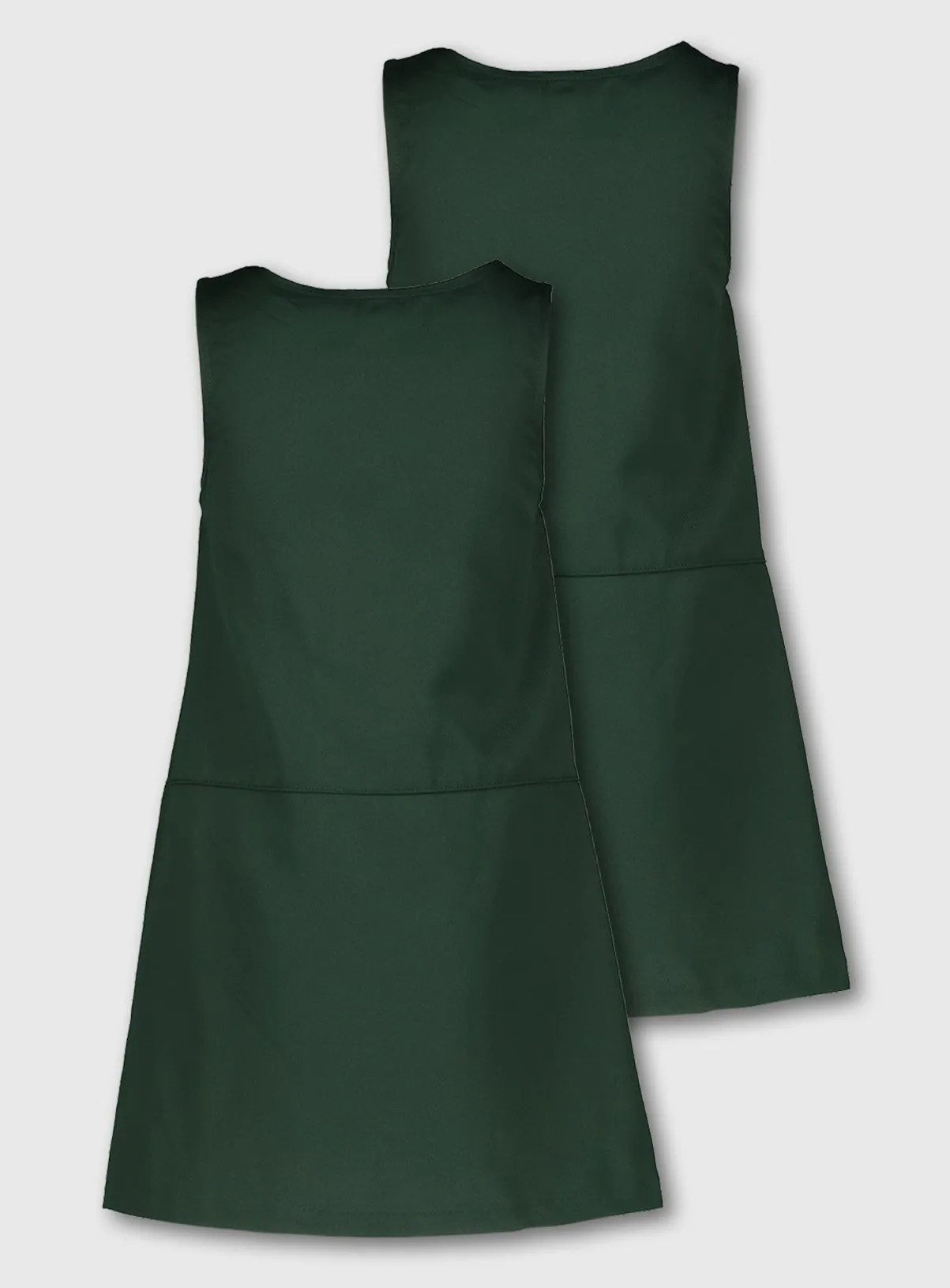 Buy Green Zip Front Pleated Pinafore 2 Pack - 6 years | School dresses | Tu