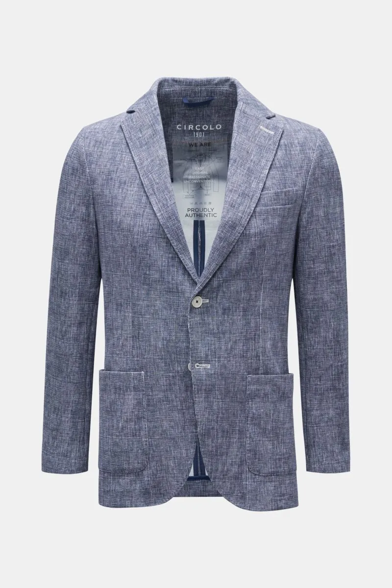 CIRCOLO 1901 jersey jacket 'Giacca' navy/off-white checked