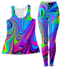 Cosmic Flow Women's Tank and Leggings Combo
