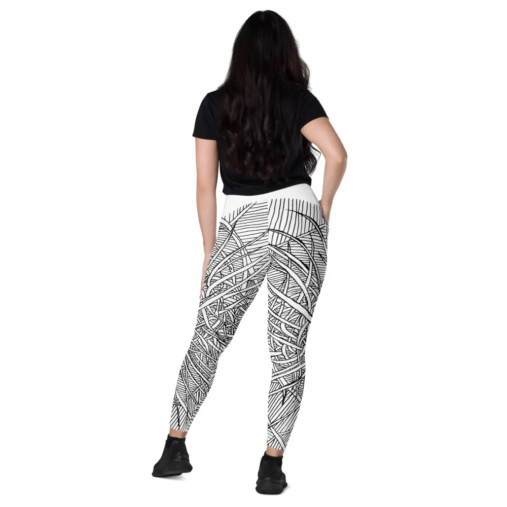 Crossover leggings with pockets – Ball Moss