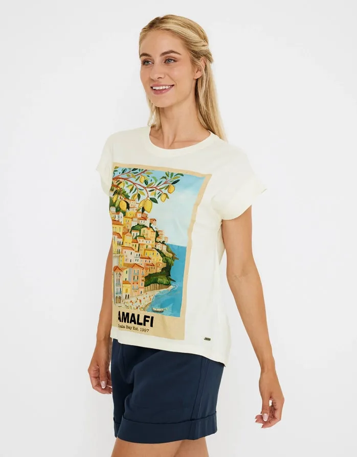 Ecru Short Sleeve T-shirt - Amalfis