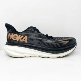 Hoka One One Womens Clifton 9 1132211 BCPPR Black Running Shoes Sneakers Sz 8 D