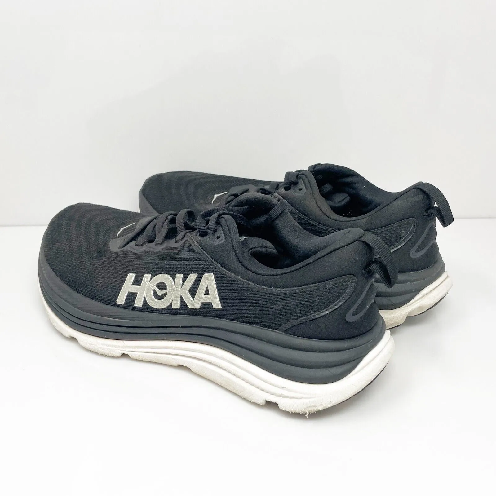 Hoka One One Womens Gaviota 5 1134235 BWHT Black Running Shoes Sneakers 10.5 B
