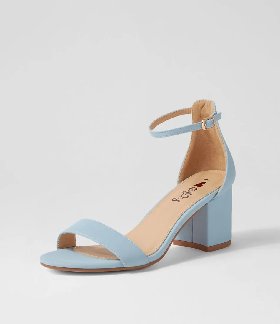 I LOVE BILLY Jordi Pale Blue Nubuck Pu Sandals
