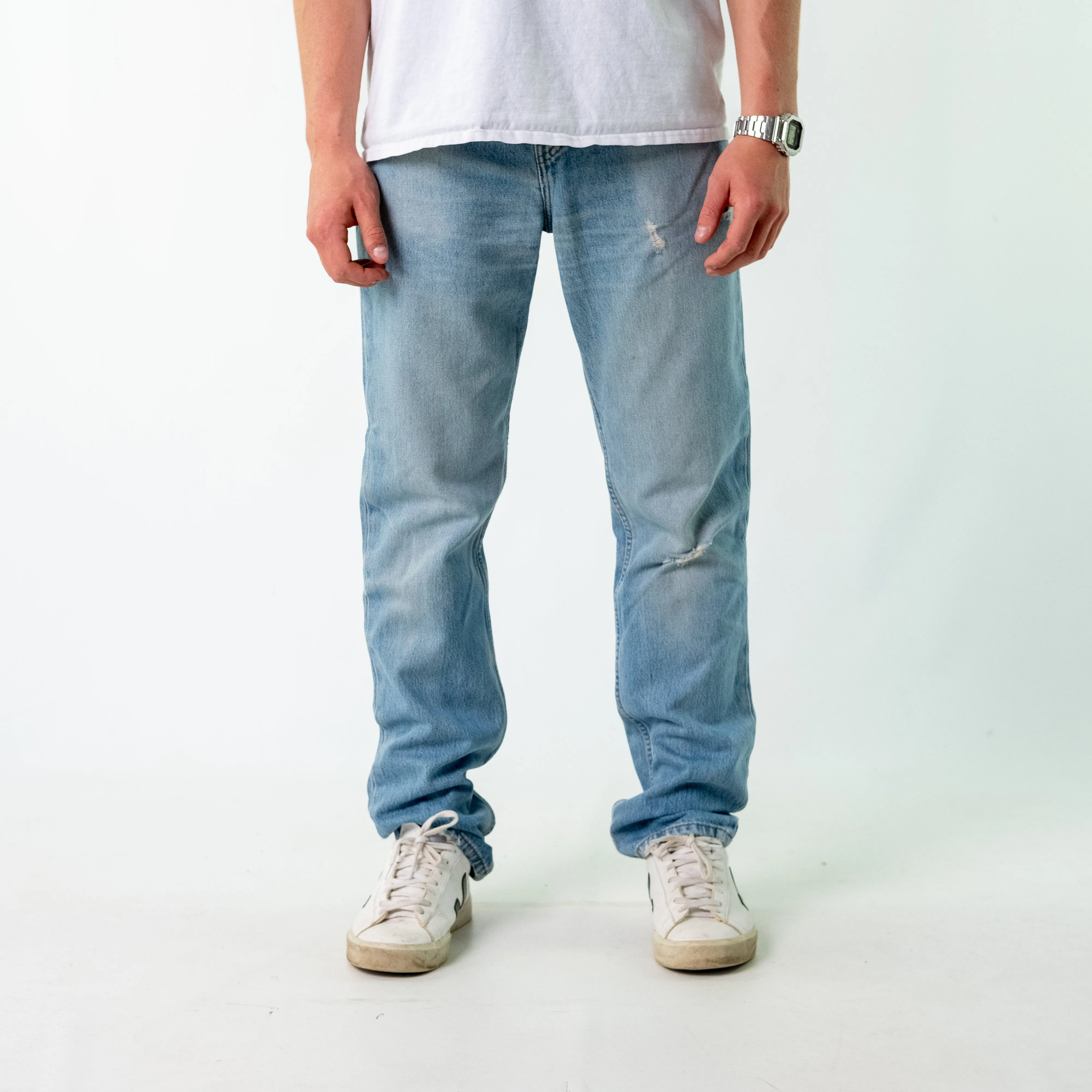 Light Blue y2ks Levi's 504 Denim Jeans Baggy Pants (32x34)