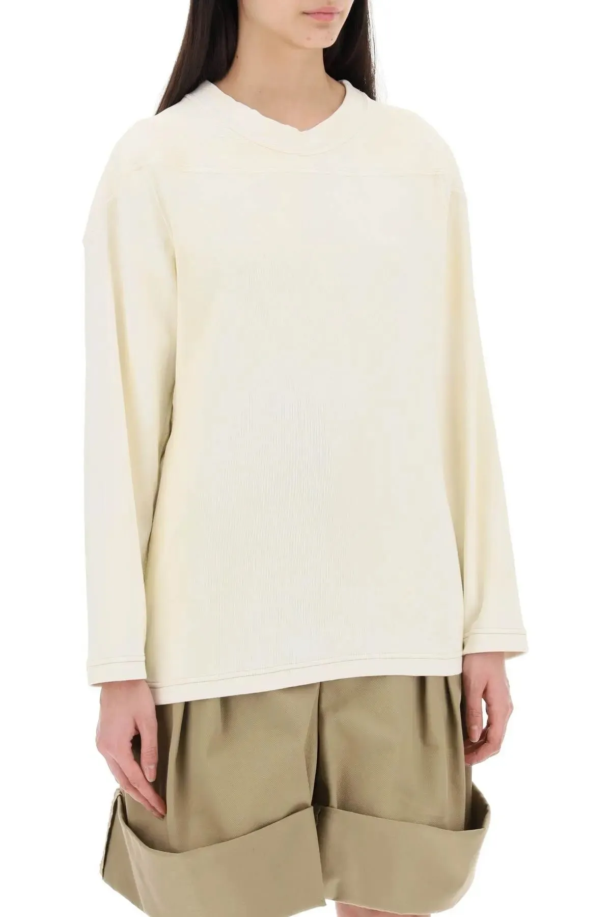 Maison Margiela  |Crew Neck Long Sleeves Plain Cotton Hoodies & Sweatshirts