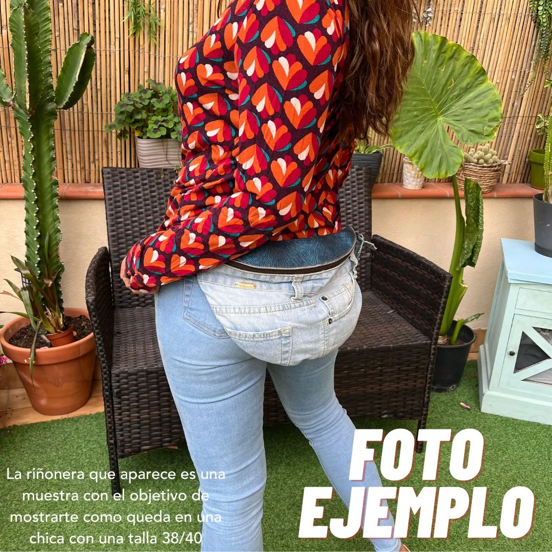 Maxi Retro Chic  Jeans Recycled  · Edición Limitada · Pieza nica Núm. 12705