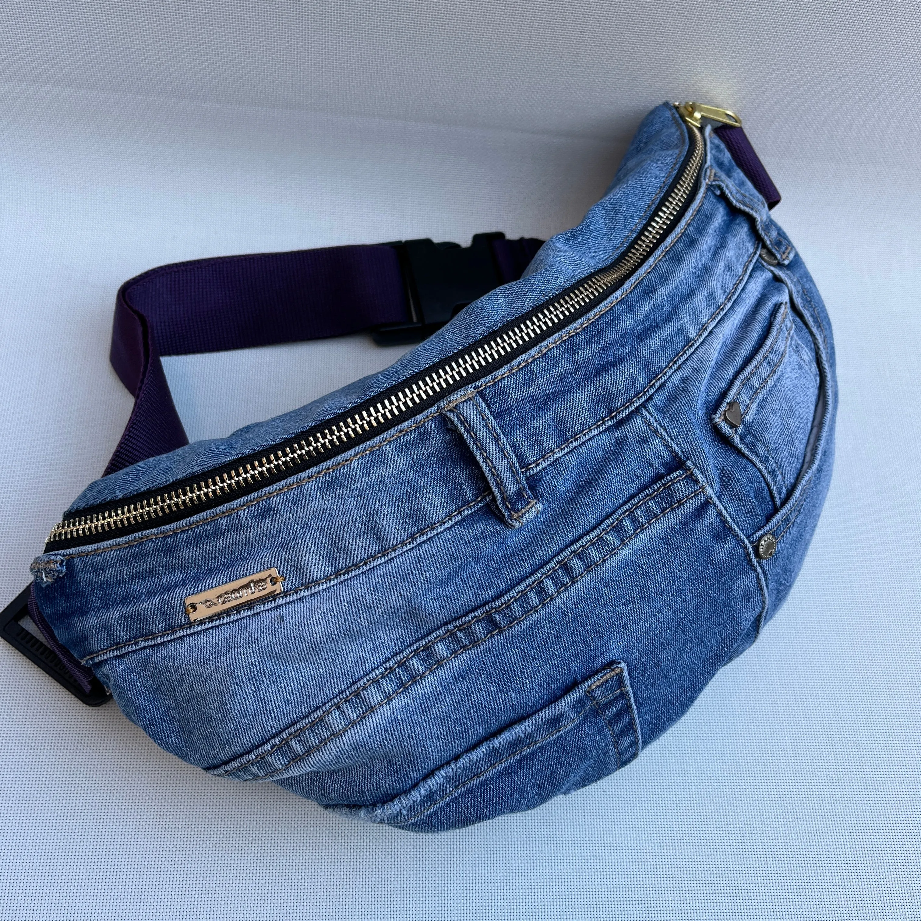 Maxi Retro Chic  Jeans Recycled  · Edición Limitada · Pieza nica Núm. 13228