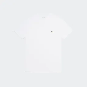 Men's Lacoste V-Neck Pima Cotton Jersey T-Shirt White