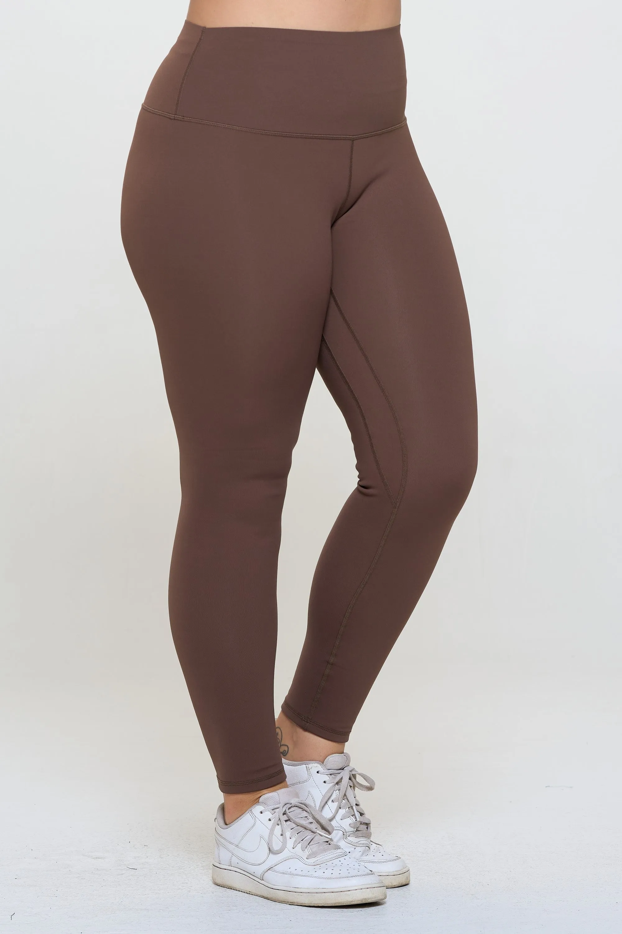 Plus Size High Rise Active Fleece Lined Leggings