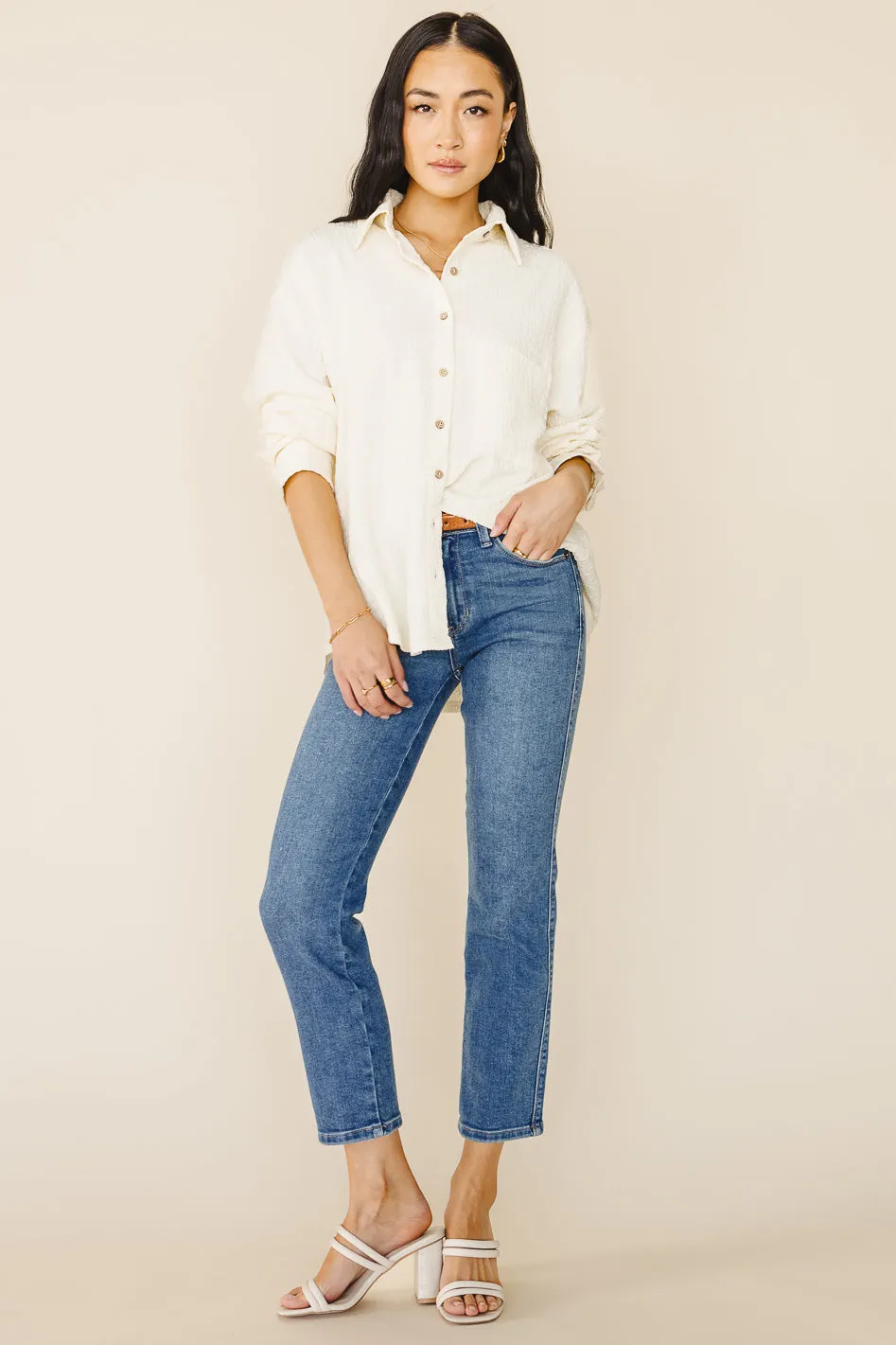 Tillie Straight Leg Jeans in Medium Wash - FINAL SALE