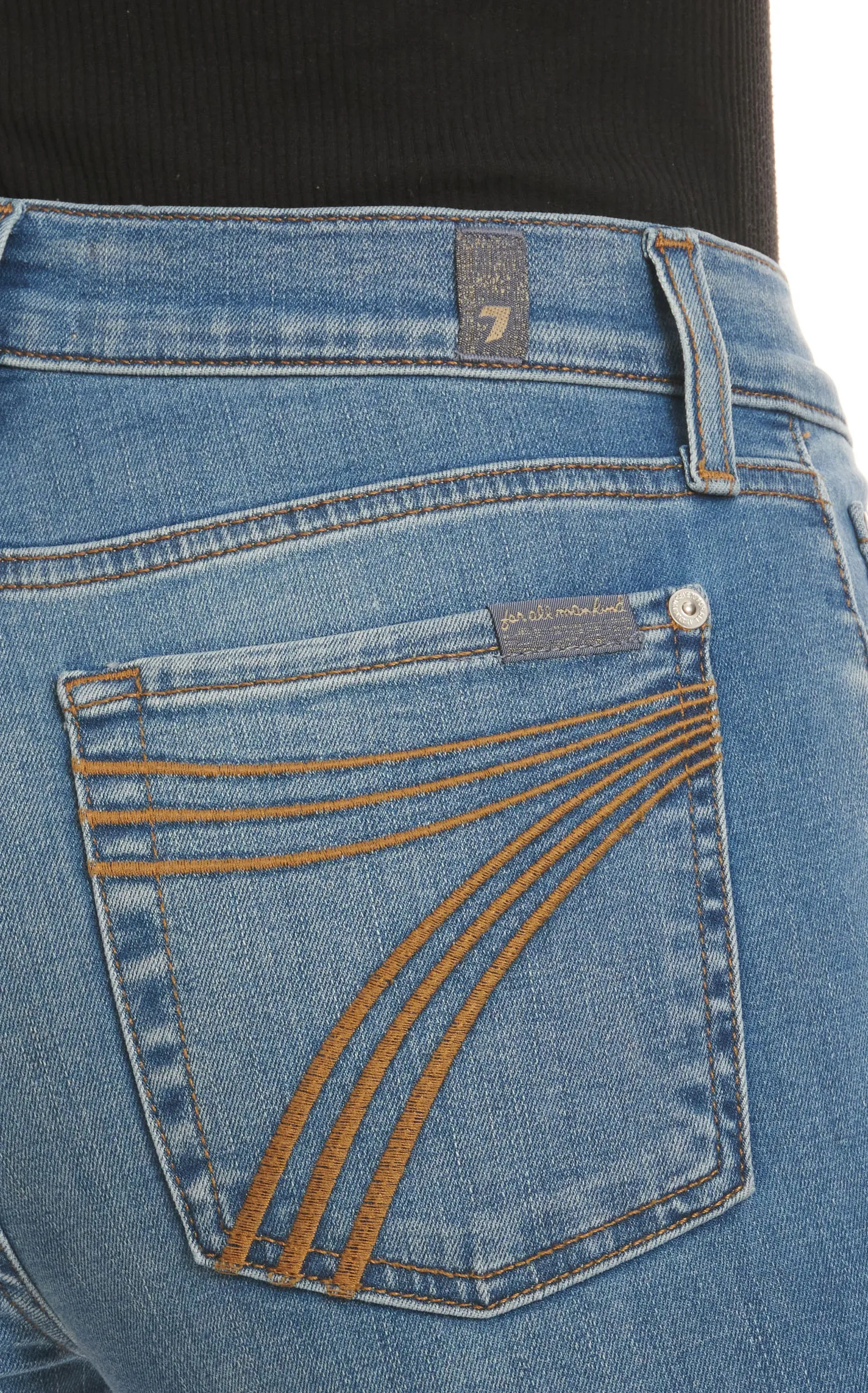 ​7 for All Mankind​ Women's Light Medium Wash Flare Leg Jeans